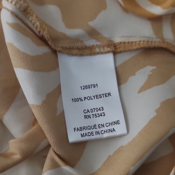 RACHEL Rachel Roy Mustard and White Zebra Print Blouse Size L - Picture 7 of 7